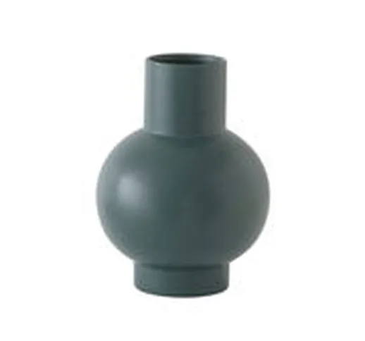 Vaso Strøm Large - / H 24 cm - Ceramica / Fatta a mano di  - Verde - Ceramica