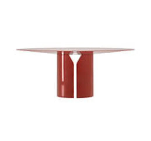 Tavolo rotondo NVL - / Ø 150 cm - By Jean Nouvel di  - Rosso/Arancione - Legno