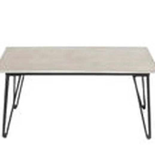 Tavolino Concrete - / Cemento - 90 x 60 cm di  - Grigio - Pietra