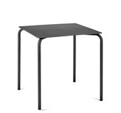 Tavolo quadrato August - / Alluminio - 70 x 70 cm di  - Nero - Metallo