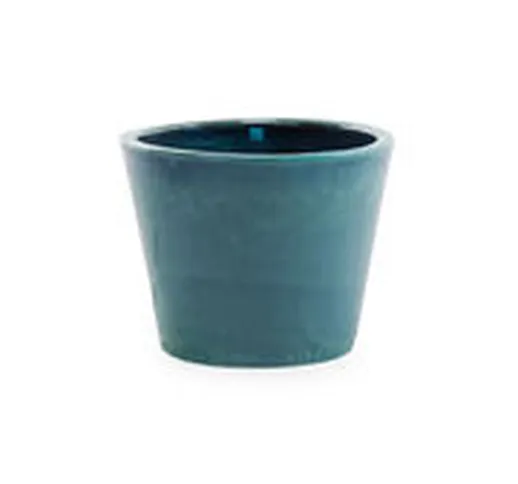 Vaso per fiori Pots - / Gres smaltato - Ø 50 x H 40 cm / Fatto a mano di  - Blu - Ceramica