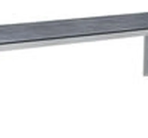 Tavolo rettangolare Perspective - / 240 x 90 cm - Effetto cemento di  - Grigio - Metallo/P...