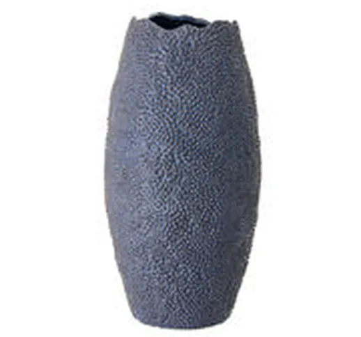 Vaso - / Ceramica strutturata - H 48 cm / Fatto a mano di  - Blu - Ceramica