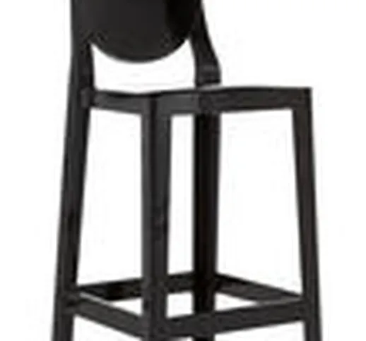 Sedia da bar One more - H 65cm di  - Nero - Materiale plastico