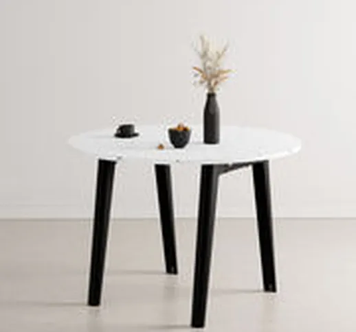 Tavolo rotondo New Modern - / Ø 108 cm - Plastica riciclata / 4 a 6 persone di  - Nero - M...