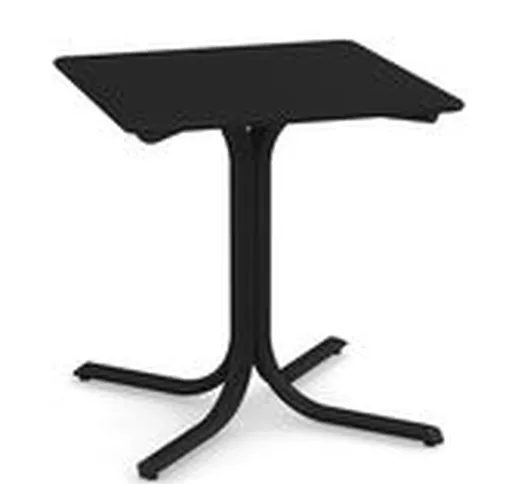 Tavolo quadrato System - / 70 x 70 cm di Emu - Nero - Metallo