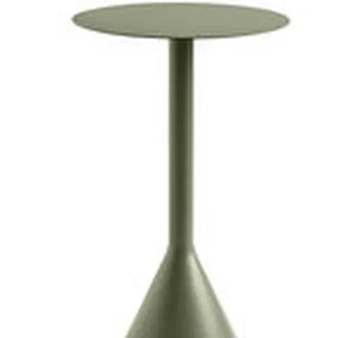 Tavolo bar alto Palissade Cone - / Ø 60 x H 105 cm - Acciaio di  - Verde - Metallo