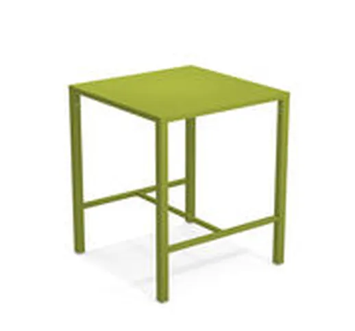 Tavolo bar alto Nova - / 90 x 90 cm x H 105 cm - Acciaio di Emu - Verde - Metallo