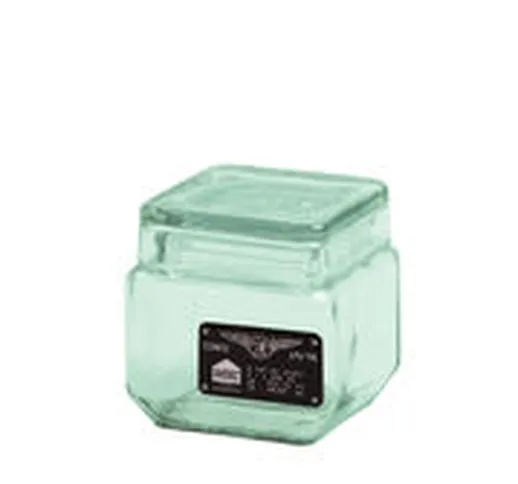 Vaso Industrial Glass - / Vetro - L 11 x H 11 cm di  - Verde/Trasparente - Vetro