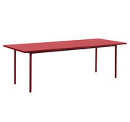 Tavolo rettangolare Two-Colour - / 240 x 90 cm - MDF Valchromat® di  - Rosso - Legno