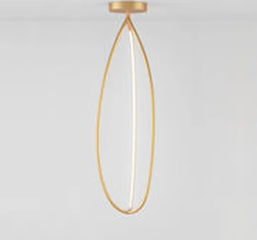 Plafoniera Arrival LED - / Large - H 130 cm / Bluetooth di  - Oro - Metallo