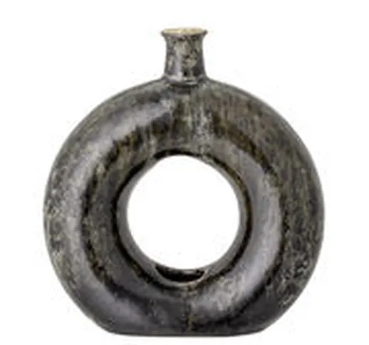 Vaso - / Ceramica - Finitura patinata / H 19 cm di  - Verde - Ceramica