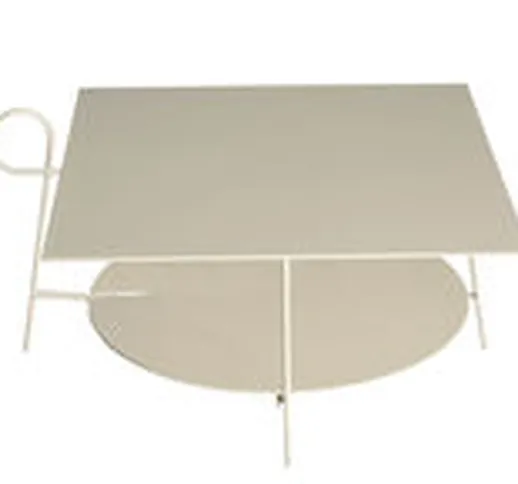 Tavolino Carmina - / 70 x 70 x H 43 cm di  - Beige - Metallo