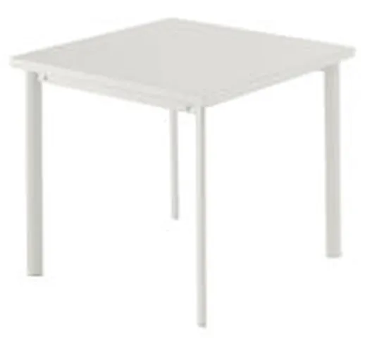 Tavolo quadrato Star - / 70 x 70 cm di Emu - Bianco - Metallo