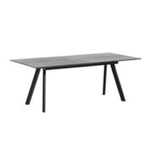 Tavolo con prolunga CPH 30 - / L 200 a 400 x larg. 90 cm - Linoleum di  - Nero - Materiale...