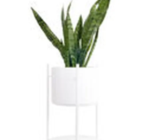 Vaso per fiori Ent Small - / H 56 cm - Metallo di  - Bianco - Metallo