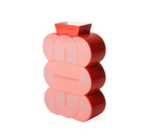 Vaso Pompidou Medium - / porcellana - H 23 cm di  - Rosso - Ceramica