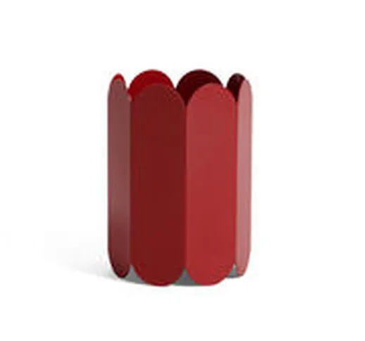 Vaso Arcs - / Metallo - Ø 17 x H 25 cm di  - Rosso - Metallo