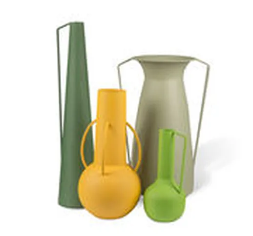 Vaso Roman - / Set di 4 - metallo (solo uso decorativo) di  - Multicolore/Verde - Metallo
