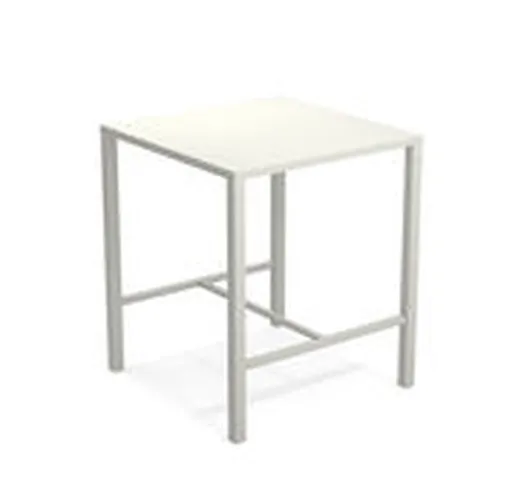 Tavolo bar alto Nova - / 90 x 90 cm x H 105 cm - Acciaio di Emu - Bianco - Metallo