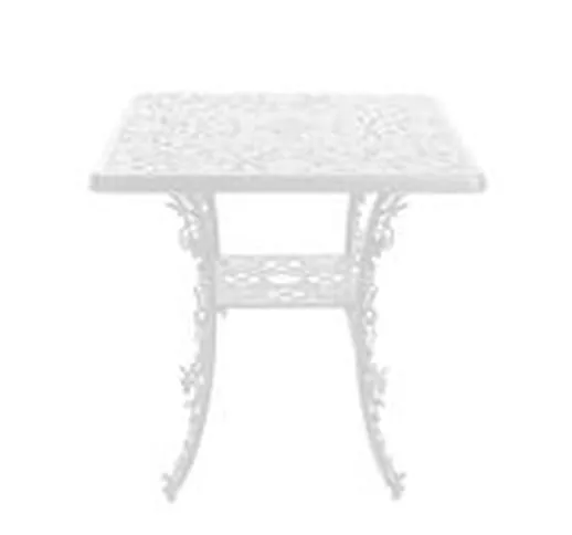 Tavolo quadrato Industry Garden - / 70 x 70 cm di  - Bianco - Metallo