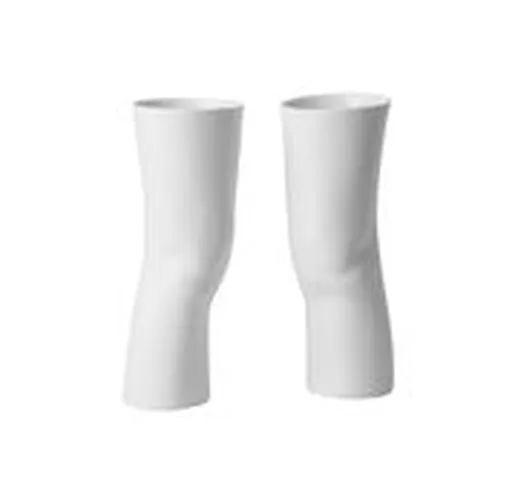 Vaso Elle - / Set di 2 - A forma di gamba / Ø 11 x H 30 cm di  - Bianco - Ceramica