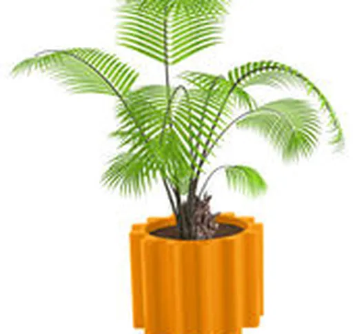 Vaso per fiori Gear di  - Arancione - Materiale plastico