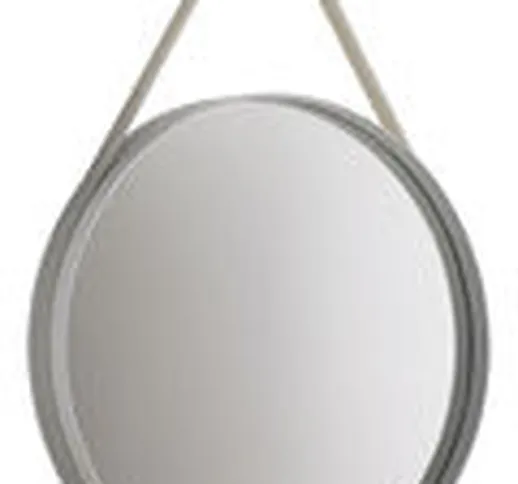 Specchio murale Strap - Ø 70 cm di  - Grigio - Metallo/Materiale plastico