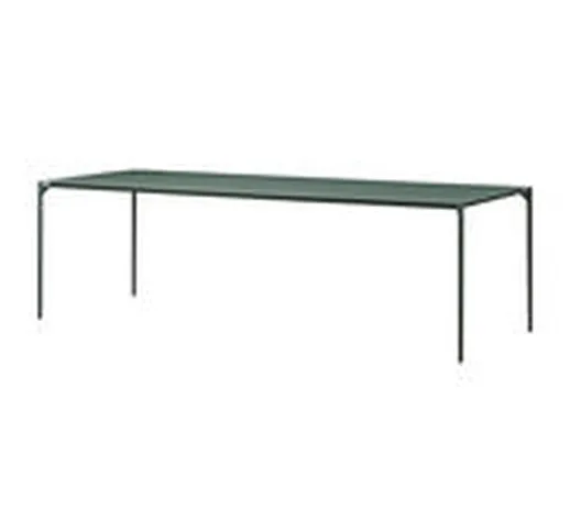 Tavolo rettangolare Novo - / 240 x 90 cm - Metallo di  - Verde - Metallo
