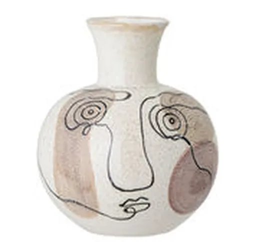 Vaso - / Ceramica dipinto a mano di  - Bianco - Ceramica