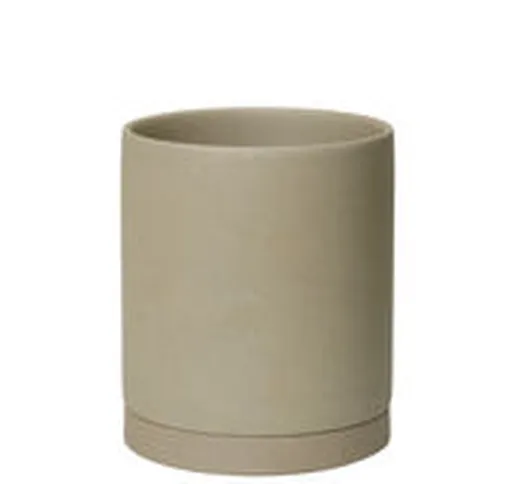 Vaso per fiori Sekki Large - / Ø 15,7 x H 17,7 cm - Gres di  - Beige - Ceramica