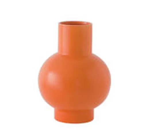 Vaso Strøm Large - / H 24 cm - Ceramica / Fatta a mano di  - Arancione - Ceramica