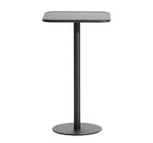 Tavolo bar alto Week-End - / 60 x 60 cm x H 105 cm di  - Nero - Metallo