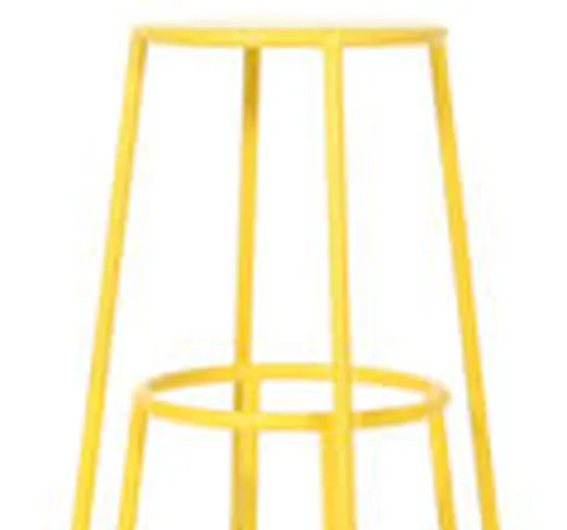 Sgabello bar Huggy - / H 65 cm - Alluminio di  - Giallo - Metallo