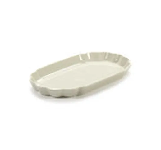 Piatto Désirée Small - / 22 x 12,5 cm di  - Bianco - Ceramica