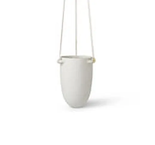 Vaso sospeso Speckle Small - / Gres - Ø 13,5 x H 18,5 cm di  - Bianco - Ceramica
