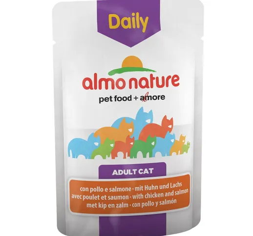 Fai scorta! Almo Nature Daily Menu 24 x 70 g - Pollo e Salmone