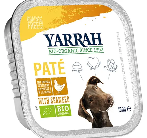 Yarrah Bio Wellness Paté 12 x 150 g - Manzo con Alga Spirulina