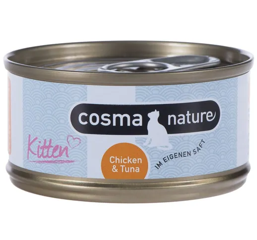 Fai scorta! Cosma Nature Kitten 24 x 70 g - Pollo & Tonno