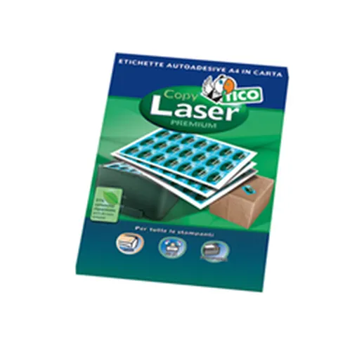 Etichette Copy laser premium - etichette - opaca - 10000 etichette - 37 x 14 mm lp4w-3714