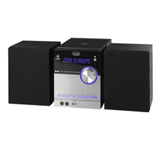 Mini Hi-Fi Hcx 10D8 - CD/MP3 Radio DAB Bluetooth 30W Nero e Argento
