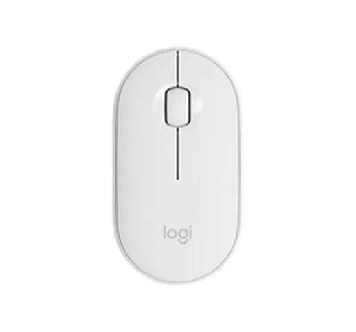 Mouse Pebble m350 - mouse - bluetooth, 2.4 ghz - off-white 910-005716