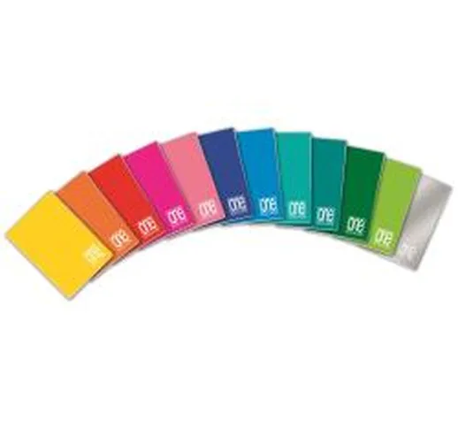 Quaderno One Color A Punto Metallico - A5 -  Quadretti 5m - 21 Fogli - Confezione 10 pz