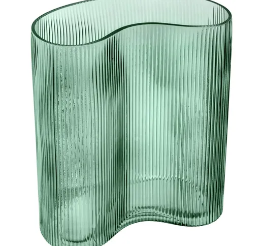 Vaso in vetro Anastasija VEGA; 22.5x12x25.3 cm (LxLxH); verde; organica