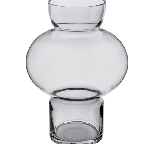 Vaso in vetro Anica VEGA; 18x25 cm (ØxH); grigio