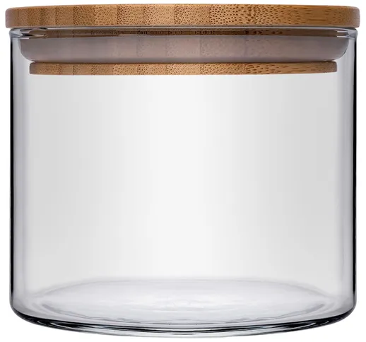 Vaso in vetro Bamboo ; 700ml, 10.9x9.3 cm (ØxH); naturale/trasparente