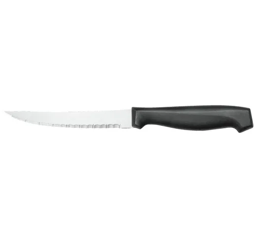 Coltello pizza/bistecca York ; 22 cm (L); nero/argento; 12 pz. / confezione