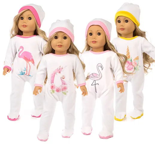 Vestiti per bambole da ragazza americana da 18 pollici 43 cm Bambola Saf Cappello da ragaz...