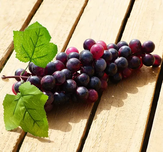 Simulazione frutta finti grappoli d'uva decorazione d'interni modello vegetale puntelli pl...