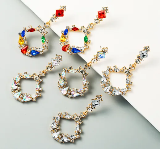 The New Dior Dior Letter Diamond Orecchini gioielli europei e americani della moda